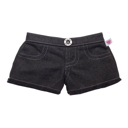 Black Denim Frayed Shorts for Stuffed Animals | Build-A-Bear® - US 3278