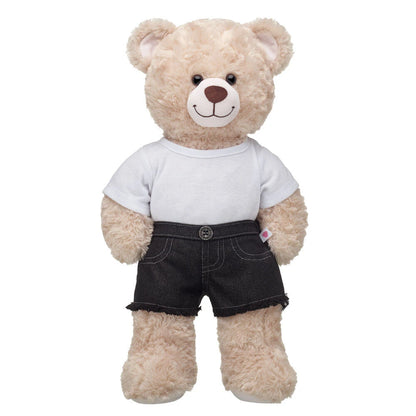 Black Denim Frayed Shorts for Stuffed Animals | Build-A-Bear® - US 3278