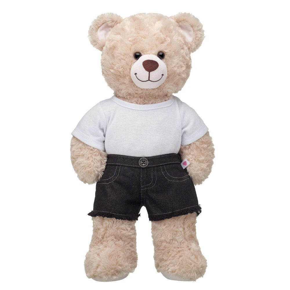 Black Denim Frayed Shorts for Stuffed Animals | Build-A-Bear® - US 1110