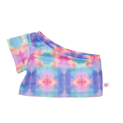 One-Shoulder Tie-Dye Top for Plush Toys - US 0493