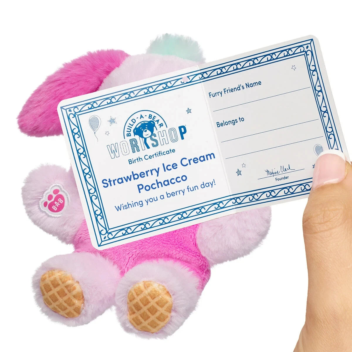 Build-A-Bear Mini Beans Strawberry Ice Ice Cream Pochacco | Build-A-Bear - US 7530