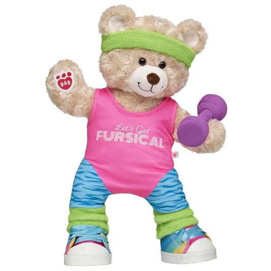 Happy Hugs Teddy Bear '80s Exercise Gift Set | Build-A-Bear® - US 6317
