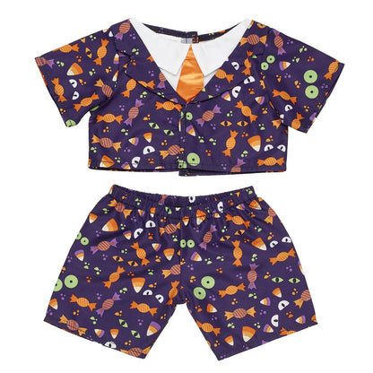 Halloween Suit w/ White Collars &amp; Orange Tie | Build-A-Bear® - US 3674