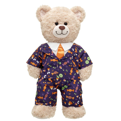 Halloween Suit w/ White Collars &amp; Orange Tie | Build-A-Bear® - US 3674