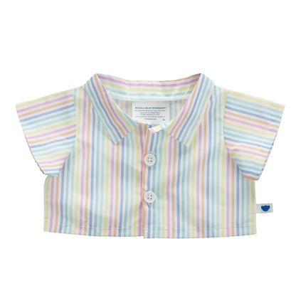 Spring Stripes Button Down Shirt for Plush Toys | Build-A-Bear® - US 3174