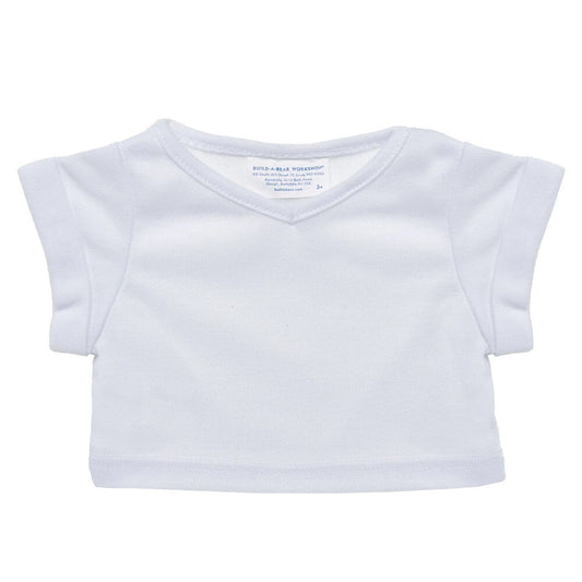 Online Exclusive White V-Neck T-Shirt | Build-A-Bear - US 7460