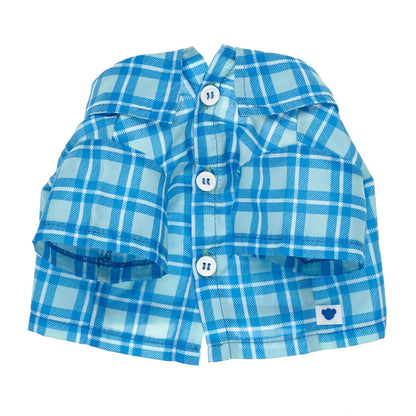 Blue Check T-Shirt for Stuffed Animals - US 8527