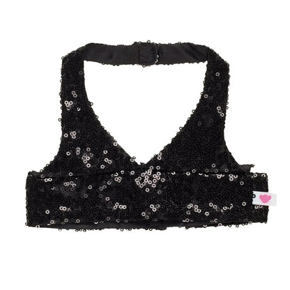 Black Sequin Halter Tank for Plush Toys | Build-A-Bear® - US 0395