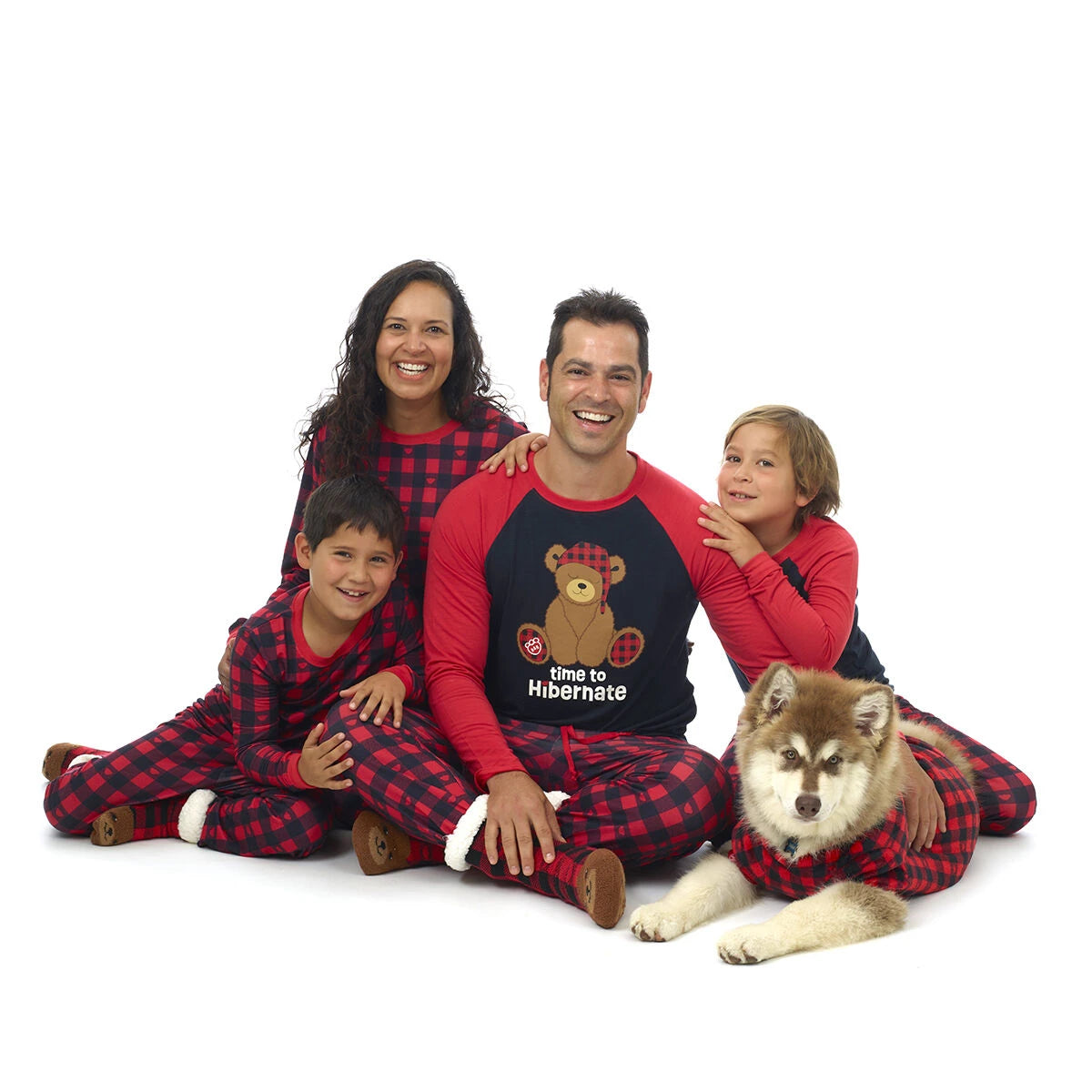 Build-A-Bear Pajama Shop™ Buffalo Check Bear Slipper Socks - Toddler, Youth &amp; Adult - US 4723